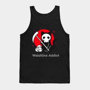 Reaper Kitten With Cute Scythe and Skulls Tank Top